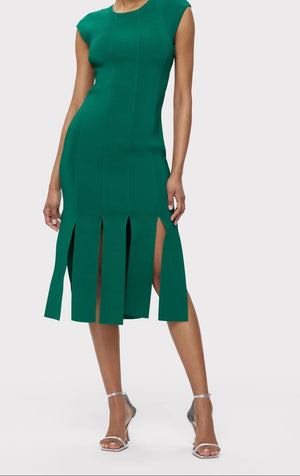 Elegant Cutout Back Sleeveless Midi Dress | Slim-Fit Silhouette with Pleated Hem | Chic Daily & Date Outfit