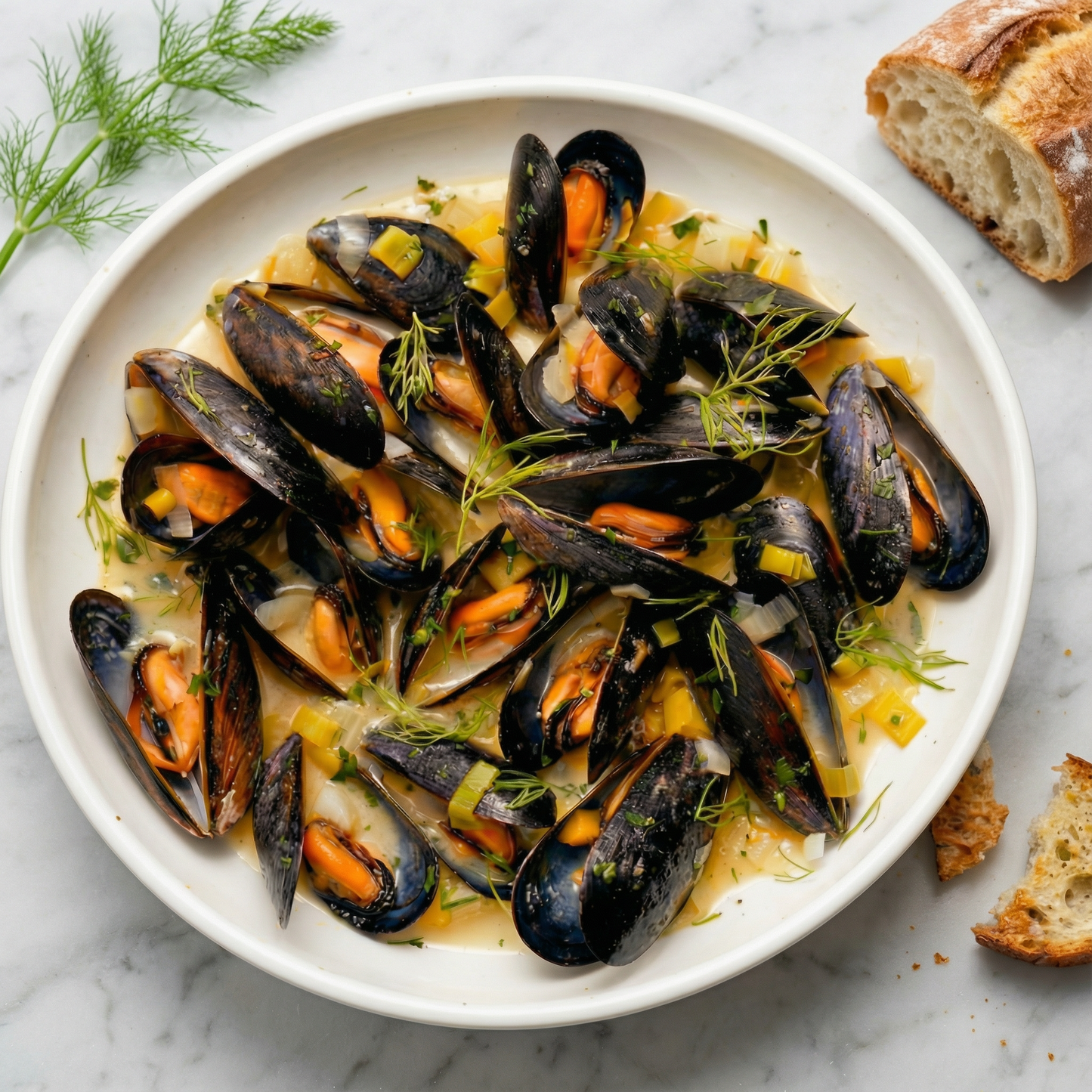Frozen Blue Mussels in Half Shell – Rope-Cultured, Clean Profile